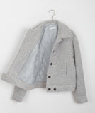 Gulls Hairy Wool Quilted Collar Jacket