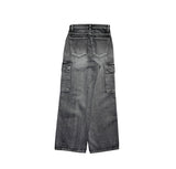 Rolling Cargo Denim Wide Pants