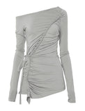 Handmade Twisted One-Shoulder Long Sleeve