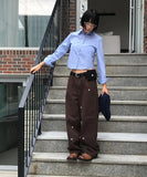 BREEZY STRIPE CROP SHIRT