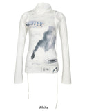 Cut-out Turtleneck Long Sleeve