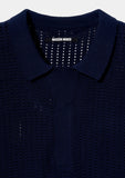 24SS★BUTTER CREAM KNIT HALF SHIRTS