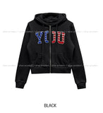 American Patch Slim Hooded Zip-Up