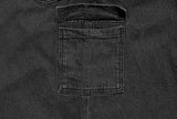 Fury Black Denim Cargo Long Skirt