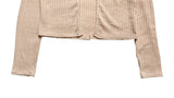 Yayo Crop Sleeveless Cardigan Set