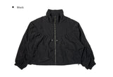 Hidden Shirring Windbreaker String Jacket