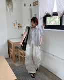 Hinbo Summer Check Roll-up Short Sleeve Shirt