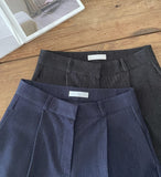 Ellie Pintuck Wide Denim Slacks