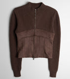 2TONE SUEDE NEAT ZIP JK