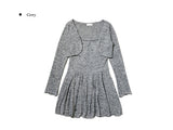 Shiho Flare One Piece Cardigan Set