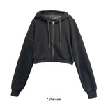 PIGMENT CROP HOODIE ZIP-UP