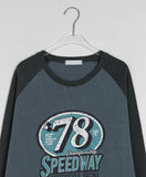 Eluki pigment color matching printing long sleeve tee