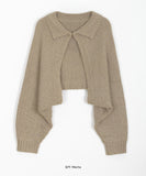 Himins wool collar bolero cardigan