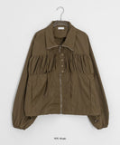 Hedel Shirring Collar Windbreaker Jumper