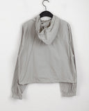Alka cut crop hood windbreaker
