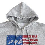 America Crop Hooded Zip-Up