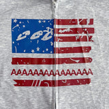 America Crop Hooded Zip-Up