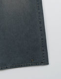 Elku Snap Button Washing Wide Denim Pants