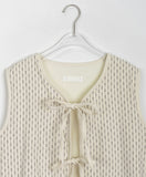 Heekin Corduroy Pattern Brushed Ribbon Vest