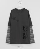 Haslin Stripe Layered Over Long Sleeve Tee