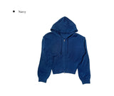 Fabi Two-Way Knit Hood Zip-Up Cardigan