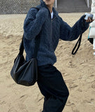 Abel cable knit zip-up