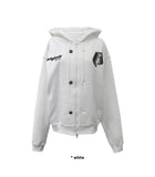 LOG BUTTON BRUSHED HOOD ZIP-UP