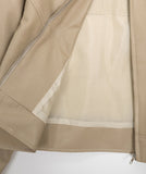 Hepo non-collar cropped leather jumper