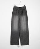 Hibis corduroy washed wide pants