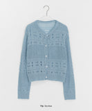 Tumilo Summer Openwork Punching Knit Cardigan