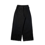 Glen Side Snap Wide Cotton Pants