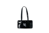 Hard Square Leather Belt Shoulder Bag