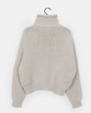 Alpo high neck button knit cardigan