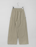 Herdy Nylon Banding Side Snap Wide Jogger Pants