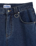 AK. LEATHER LABEL CARGO DENIM