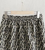 Elian Jacquard Pattern Flare Banding Skirt