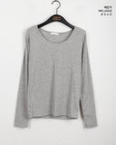 Alcan Basic Ribbed U-Neck Inner Long Sleeve T-Shirt