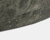 Nora Leather Studded Big Shoulder Bag