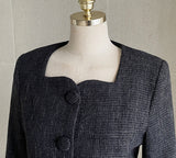 Coner Square Neck Tweed Jacket