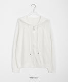 Tsunoka See-Through Summer Knit Hood Zip-Up