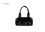 Cuba Stud Buckle Leather Shoulder Bag