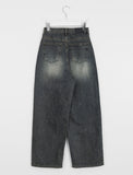 Akiko Cat Washing Wide Denim Pants
