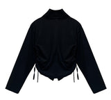 LOUD SHIRRING ZIP-UP