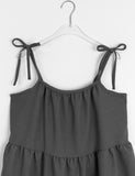 Hecky Suede Strap Tiered Mini One Piece
