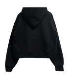 TWO-WAY CROP HOODIE ZIP-UP