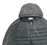 American Flag Pigment Knit Hood Zip-Up