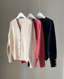 Selling Gold V-neck Knit Cardigan