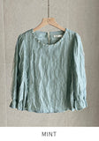 Maiden Wave Lace Three Quarter Sleeve Blouse