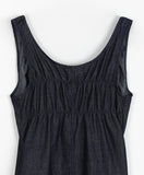 Vivelo Denim Shirring Mini One Piece