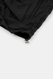 Active hooded nylon shirring zip-up